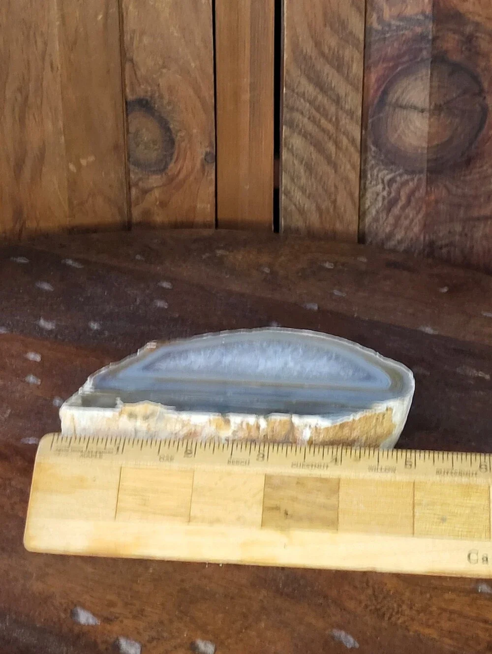 Polished Natural Agate Geode Slice - Picture 6 of 10